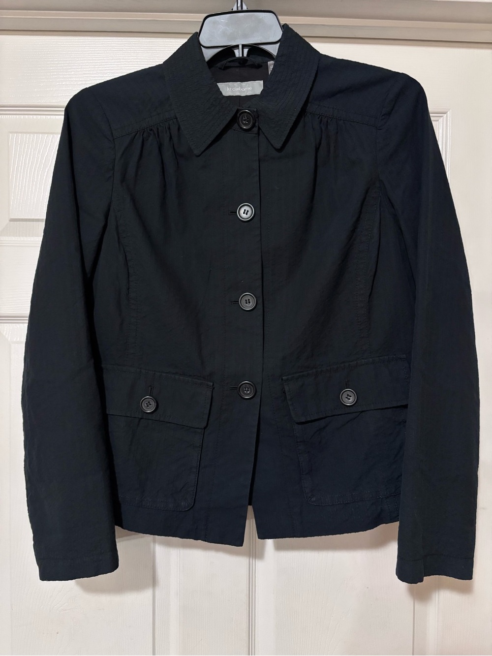 Liz Claiborne Black Button-Front Women's Blazer